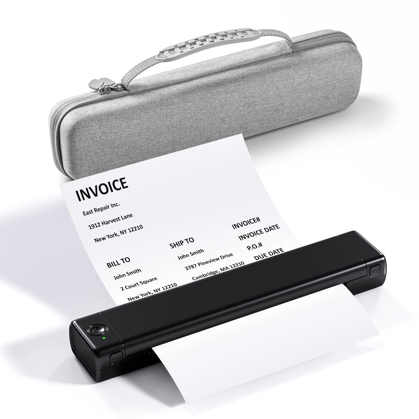 COLORWING Imprimante mobile A4 avec boîte de rangement, petite imprimante thermique avec Bluetooth, imprimante portable pour les déplacements et le tatouage, prend en charge le papier thermique A4,