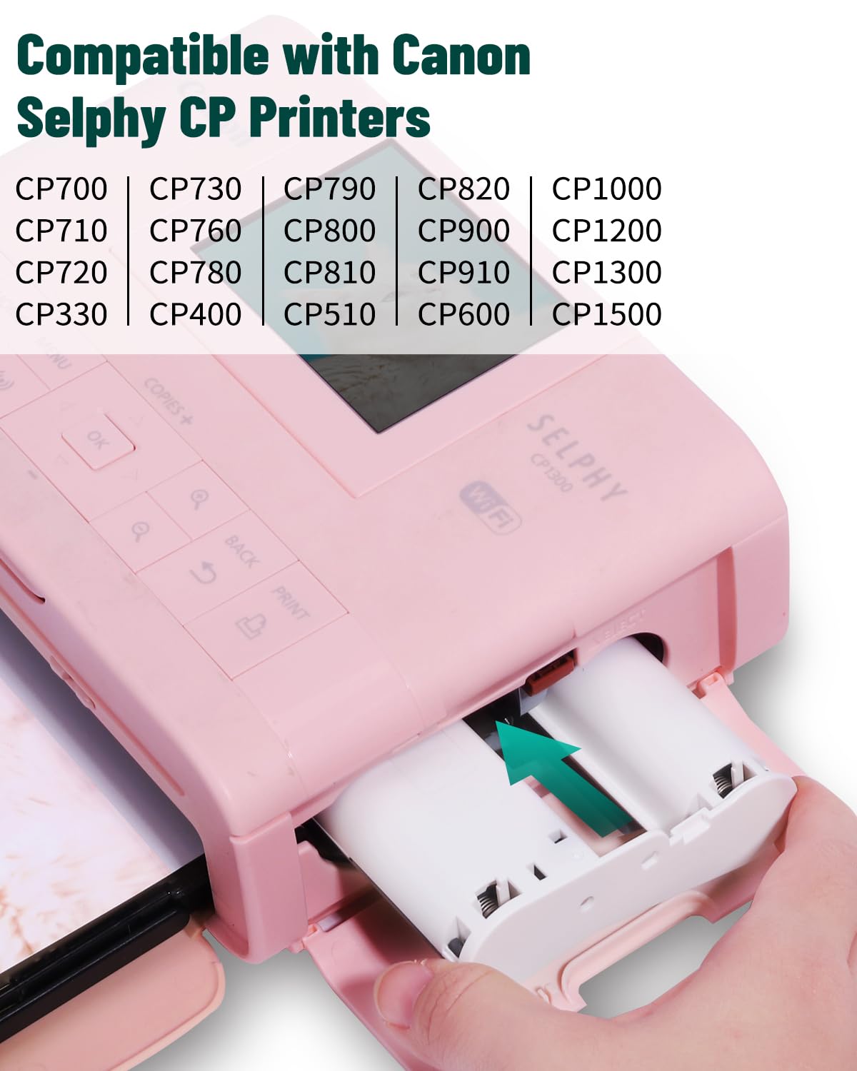 2 x Compatible Canon Selphy CP1300 Paper and Ink for Selphy Photo Printer CP1500 CP1300 CP1200 CP910 CP800 CP780, 4x6 inch KP-108IN 6X KP-36IP Photo Paper 216 Sheets and 6 Color Ink Cassette