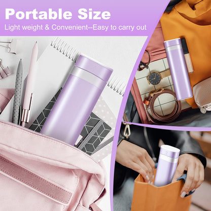 COLORWING Travel Weekly Pill Organizer, Colorwing Stylish Pretty Pill Box 7 Day, Cute Daily Pill Case Holder to Medication, Supplements, Tablets, Great for Office, Trip, Gym (Purple)